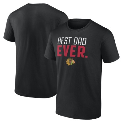 Футболка Chicago Blackhawks Best Dad Ever - Black