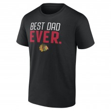 Футболка Chicago Blackhawks Best Dad Ever - Black