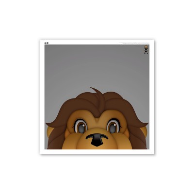 Los Angeles Kings 12 x 12 Minimalist Mascot Poster Print