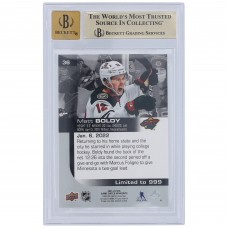 Matthew Boldy Minnesota Wild Autographed 2021-22 Upper Deck Game Dated Moments Rookie Debut #36 Beckett Fanatics Witnessed Authenticated 9.5/10 Card