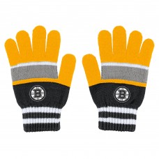 Boston Bruins WEAR by Erin Andrews Womens Stripe Glove & Scarf Set