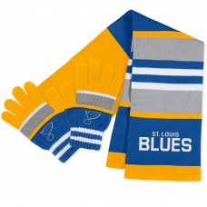 St. Louis Blues WEAR by Erin Andrews Womens Stripe Glove & Scarf Set