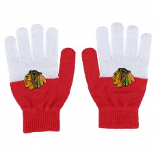 Chicago Blackhawks WEAR by Erin Andrews Womens Color-Block Gloves