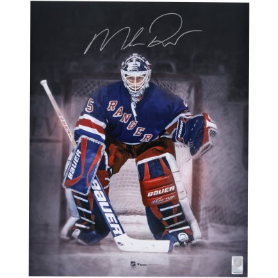 Mike Richter New York Rangers Autographed Fanatics Authentic 16 x 20 In Net Spotlight Photograph